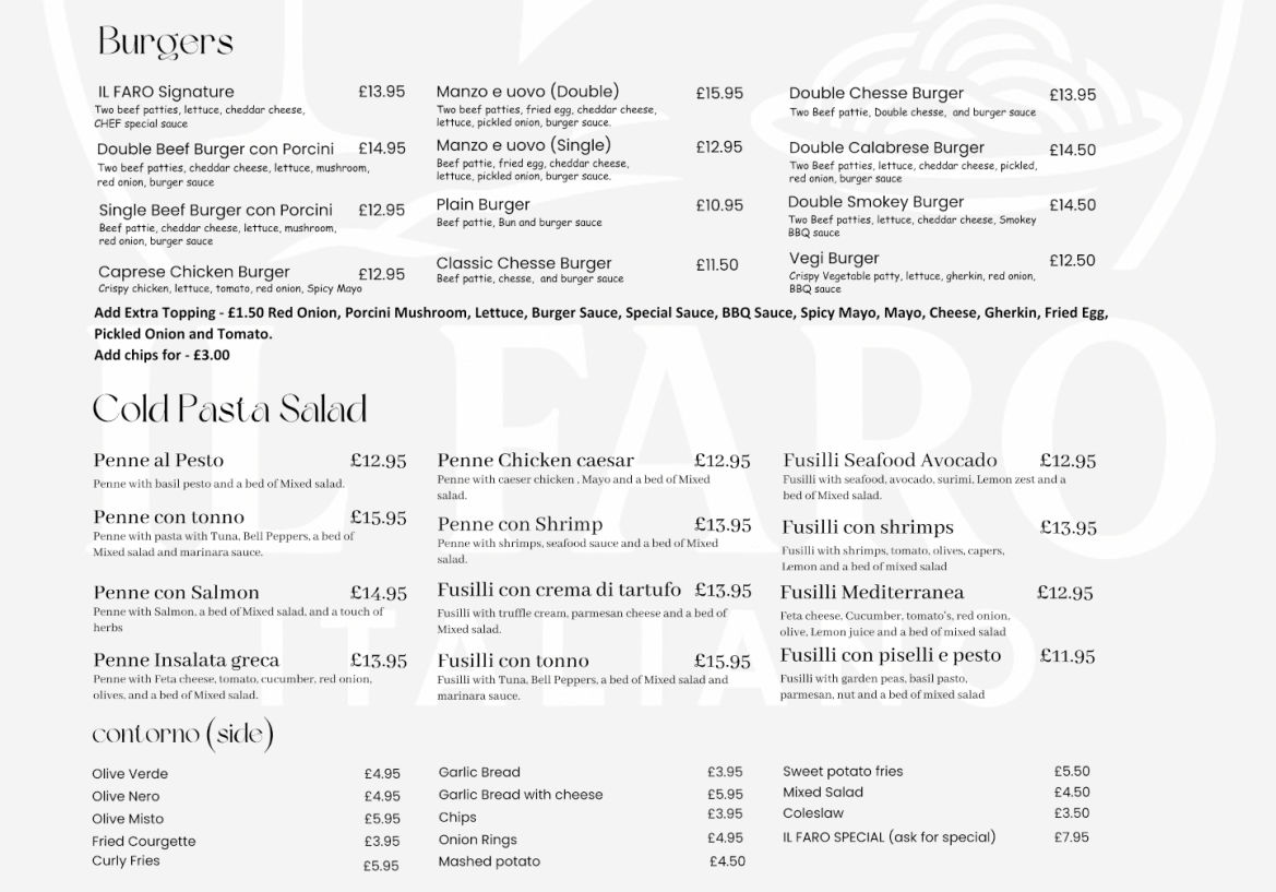 Il Faro Guernsey Pasta